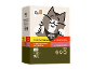 Embalagem de 12 patês gourmet para gatos adultos com sabores de frango, peru, fígado, pato, bovino e vitela.