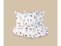 Livarno Feinbiber-Bettwäsche: Conjunto de cama branco com um delicado padrão floral.