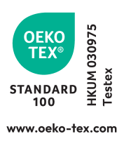 Certificação STANDARD 100, número HKUM 030975 Testex.