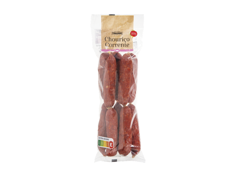 Fumadinho Chouriço Corrente com classificação Nutri-Score E.