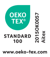 Selo OEKO-TEX STANDARD 100, número 2015OK0057, AITEX.
