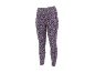 Leggings femininas com estampa de leopardo roxa e preta.