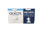 Embalagem de 4 potes de iogurte grego natural sem açúcares adicionados.
