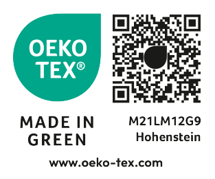 Etiqueta MADE IN GREEN by OEKO-TEX®, M21LM12G9 Hohenstein, www.oeko-tex.com