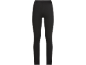 Leggings pretas femininas, de cintura alta e comprimento até ao tornozelo.