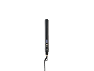Alisador de cabelo preto com display digital e controlo de temperatura.