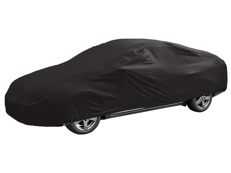 Capa preta para carro para proteção contra intempéries.