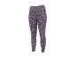 Leggings femininas com estampa de leopardo roxa e preta.