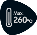 Selo de temperatura máxima: 260°C