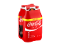 Pack de quatro garrafas de cola de 1,75 l em promoção de 3+1 grátis.