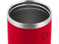 Copo térmico vermelho com interior metálico e logótipo discreto