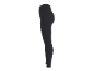Leggings pretas femininas, vista lateral.