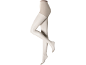Collants de mulher cor da pele, usados num manequim.