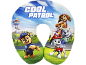 Almofada de viagem com cachorros e o texto «COOL PATROL».