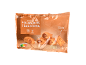 Folhados de salsicha congelados em embalagem de 400 g.