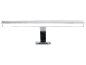 Luz de espelho LED cromada em forma de T, ideal para casas de banho.