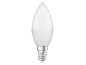 Lâmpada LED branca em forma de vela com base de rosca.