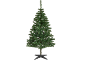 Árvore de Natal artificial verde com base preta.