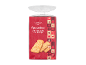 Biscoitos Speculoos de manteiga numa embalagem vermelha com decorações de Natal.