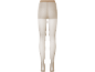 Collants transparentes cor de pele em manequim, vista traseira.