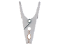 Mola de roupa de plástico branca com mola.