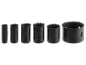 Conjunto de serras copo bimetálicas HSS Co8% em vários tamanhos, de 19mm a 68mm.