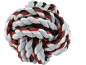 Brinquedo de corda para animais de estimação, com nós, nas cores azul, vermelho, branco, cinzento e preto