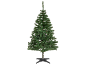 Árvore de Natal artificial verde com base em cruz preta.