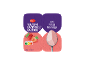 Iogurte de morango sem lactose com Nutri-Score A, 4x125 g.