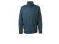 Casaco polar azul e cinzento de fecho completo para homem com um pequeno logótipo bordado.