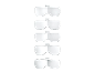 Cinco lentes de aumento intermutáveis com diferentes ampliações (1.0x, 1.5x, 2.0x, 2.5x, 3.5x).