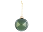 Bola de Natal verde com pendurador dourado