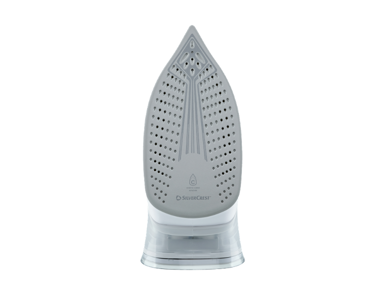 Base de ferro a vapor com revestimento cerâmico e orifícios de vapor.