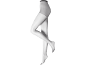 Collants cinzentos de mulher, usados num manequim.