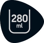 Selo indicando 280 ml.