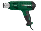 Pistola de calor verde e preta com bico prateado e cabo de alimentação, modelo PHLGD 2000 E5.
