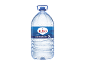 Garrafa grande de plástico de 7L de água mineral com rótulo azul, texto '+ ECONÓMICO 7L'.