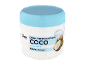 Pote de creme corporal hidratante de coco para pele normal.