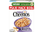 Caixa de cereais de pequeno-almoço com uma tigela cheia de cereais e leite, com o texto 'MAXI PACK 600G'.