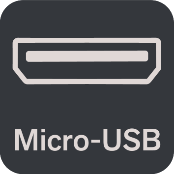 Ícone Micro-USB com texto