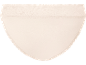 Cuecas femininas bege com detalhes em renda.