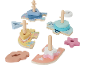 Puzzle de madeira de animais marinhos com anéis de empilhar