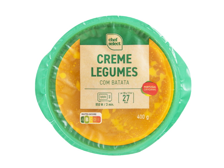 Creme de legumes com batata, 400g, Nutri-Score B.