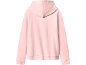 Hoodie rosa feminino, vista traseira