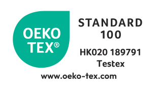 Selo têxtil STANDARD 100, número HK020 189791, Testex.