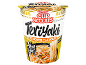 Noodles instantâneos com sabor a frango teriyaki, estilo ramen, prontos em 3 minutos.