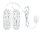 Secador de sapatos elétrico branco com dois elementos e um controlador.