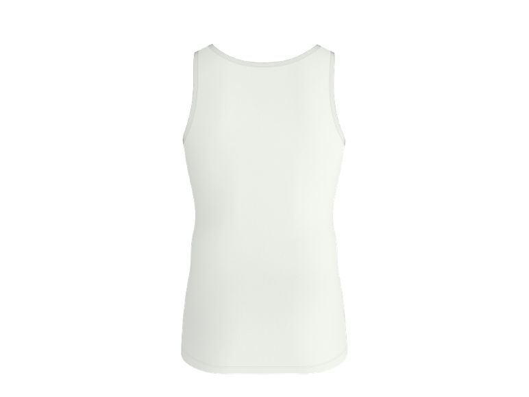 Top branco sem mangas para mulher, vista traseira