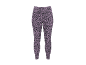 Leggings femininas com estampa de leopardo roxa e preta.