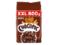 Cereais de chocolate para o pequeno-almoço com um personagem de desenho animado e o texto 'XXL 600g'.